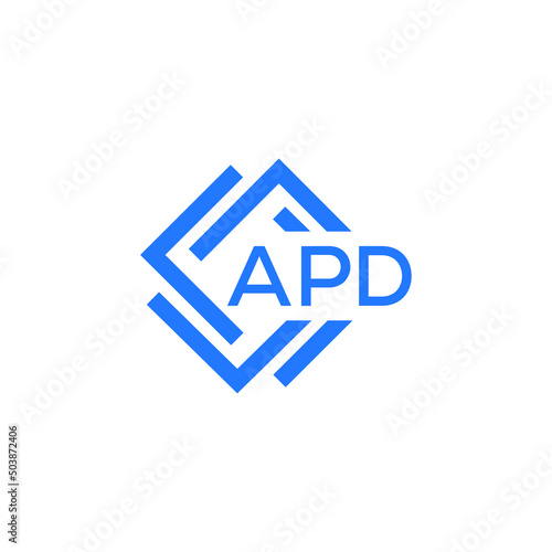 APD technology letter logo design on white  background. APD creative initials technology letter logo concept. APD technology letter design.
