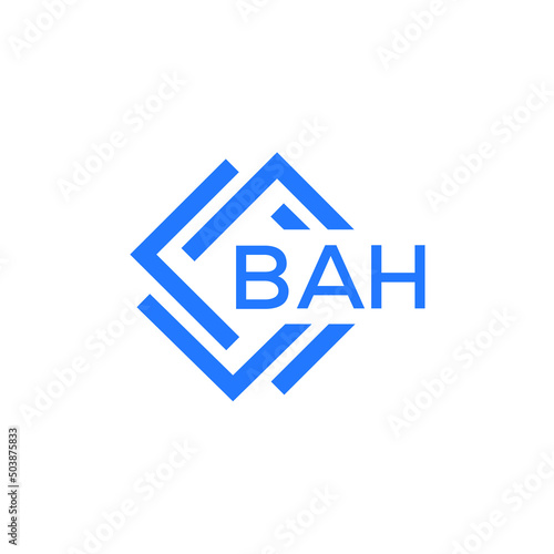 BAH technology letter logo design on white  background. BAH creative initials technology letter logo concept. BAH technology letter design.
