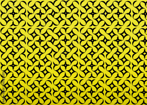 seamless leopard skin pattern, yellow flower seamless pattern design in black color on yellow dark background, seamless pattern design of small flower in yellow color on dark background
