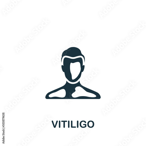 Vitiligo icon. Monochrome simple Deseases icon for templates, web design and infographics