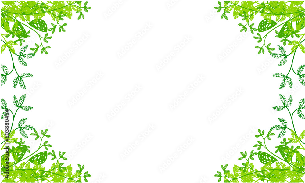 invite card floral background, green leaves frame invite card floral background, green leaves frame