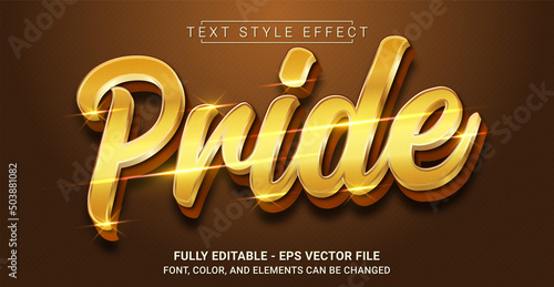 Pride Text Style Effect. Editable Graphic Text Template.