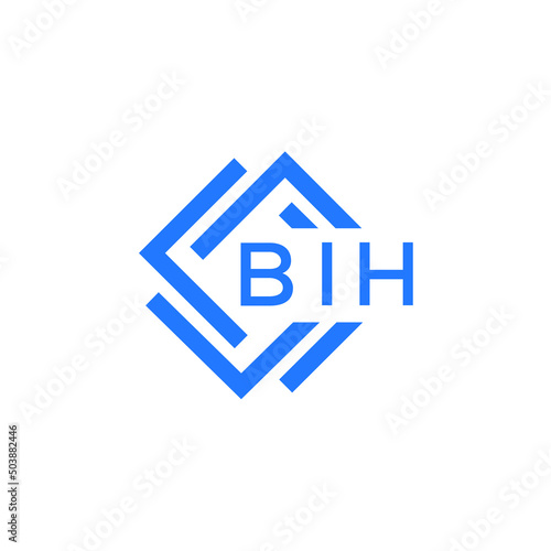 BIH technology letter logo design on white  background. BIH creative initials technology letter logo concept. BIH technology letter design. photo