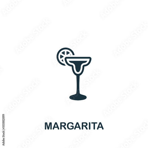 Margarita icon. Monochrome simple Drinks icon for templates, web design and infographics