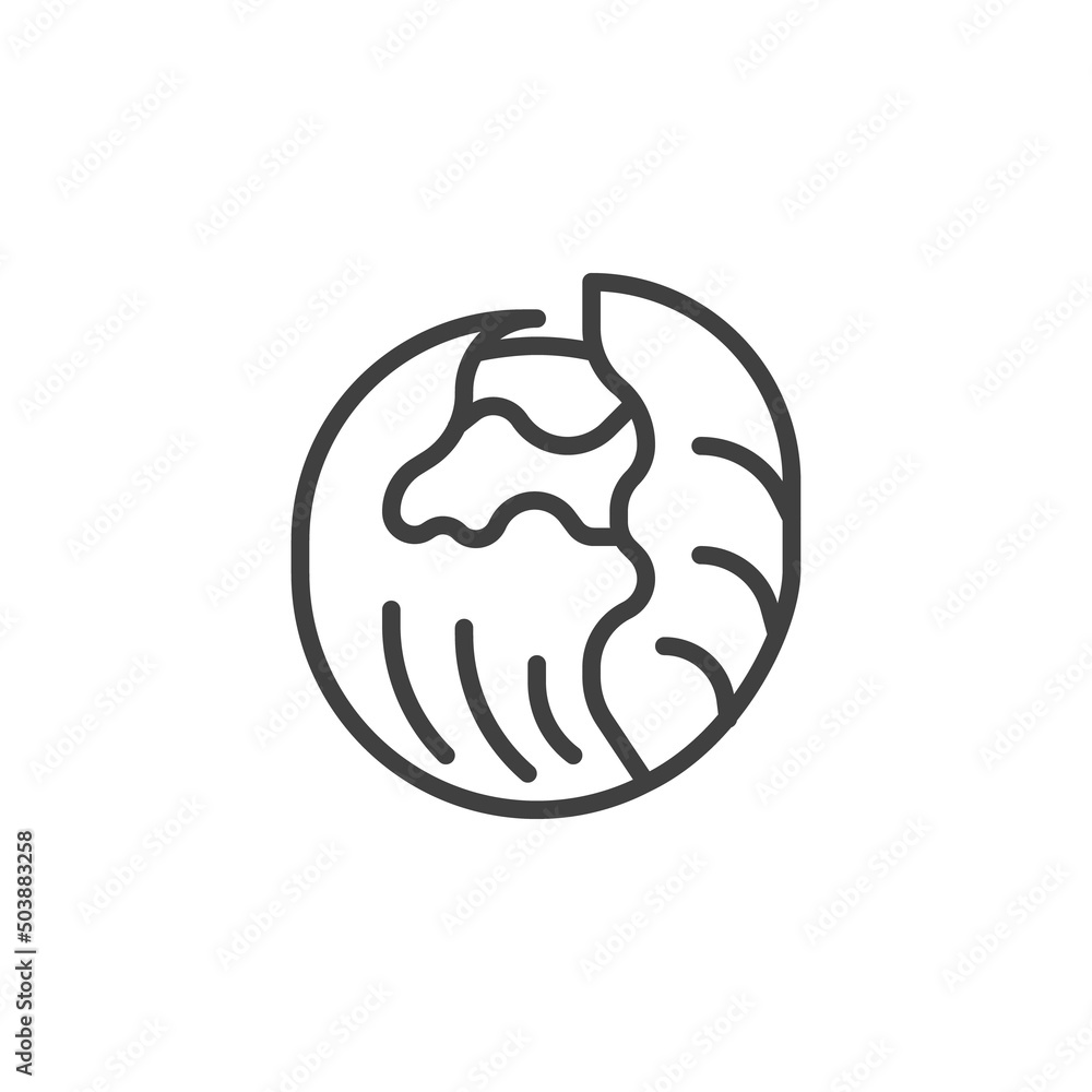 Cabbage vegetable line icon Cabbage vegetable line icon