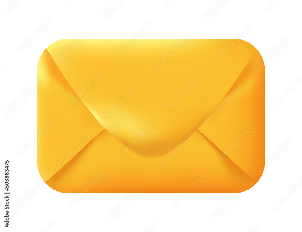 3d realistic mail envelope icon. Sign of messages, notifications for social networks, sites. Letter symbol, vector illustration 3d realistic mail envelope icon. Sign of messages, notifications for social networks, sites. Letter symbol, vector illustration
