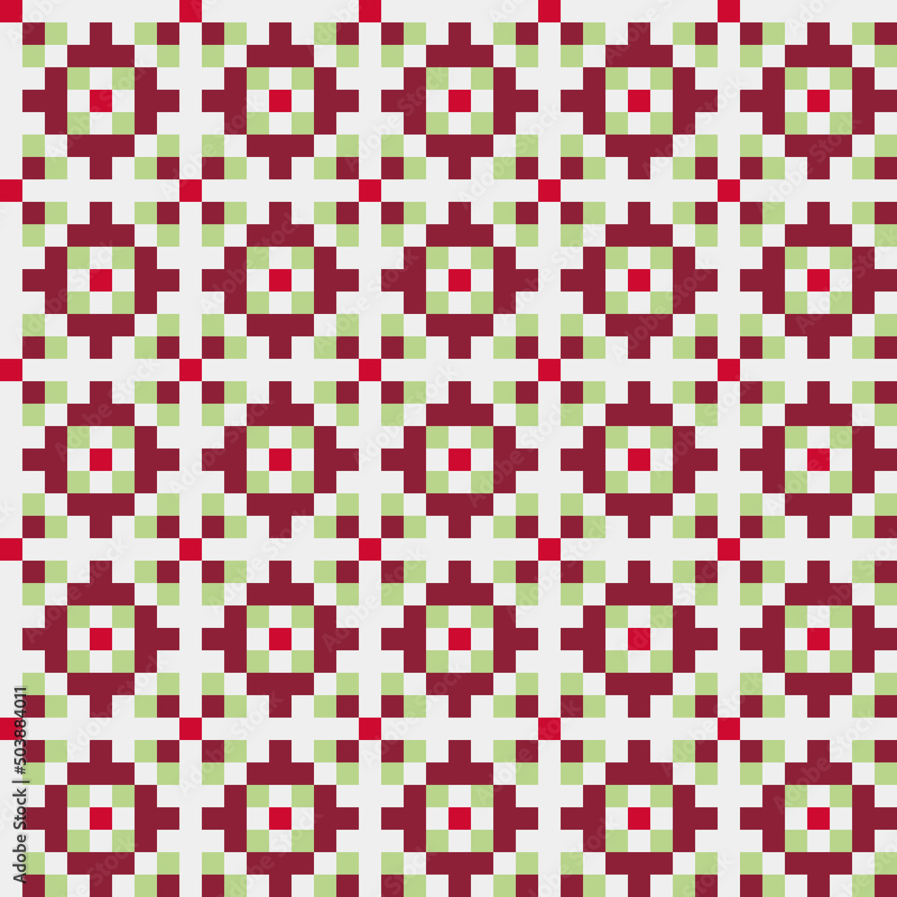 Fototapeta premium Abstract Cross Pattern generative computational art illustration