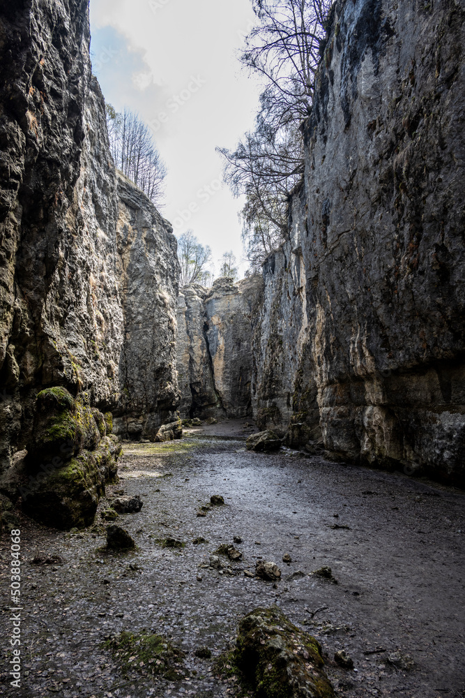 panoramic view of the mountain stone gorge