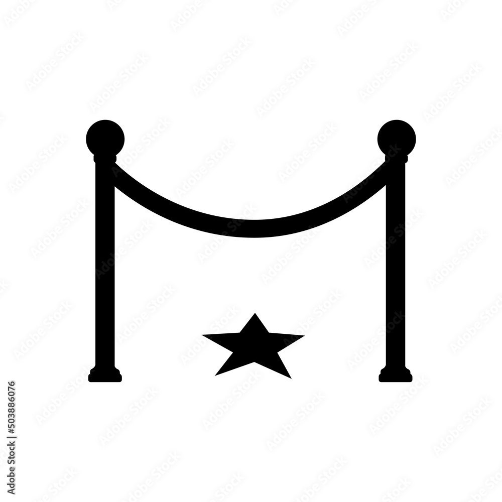 Red carpet, linear sign, icon vector. Event red carpet icon vector Red carpet, linear sign, icon vector. Event red carpet icon vector