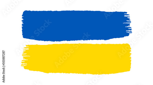 Ukrainian national flag in grunge style