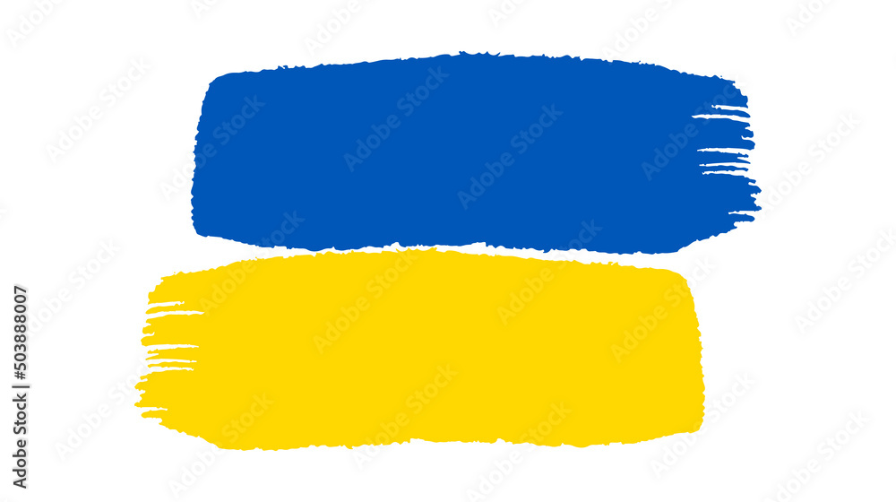 Obraz premium Ukrainian national flag in grunge style