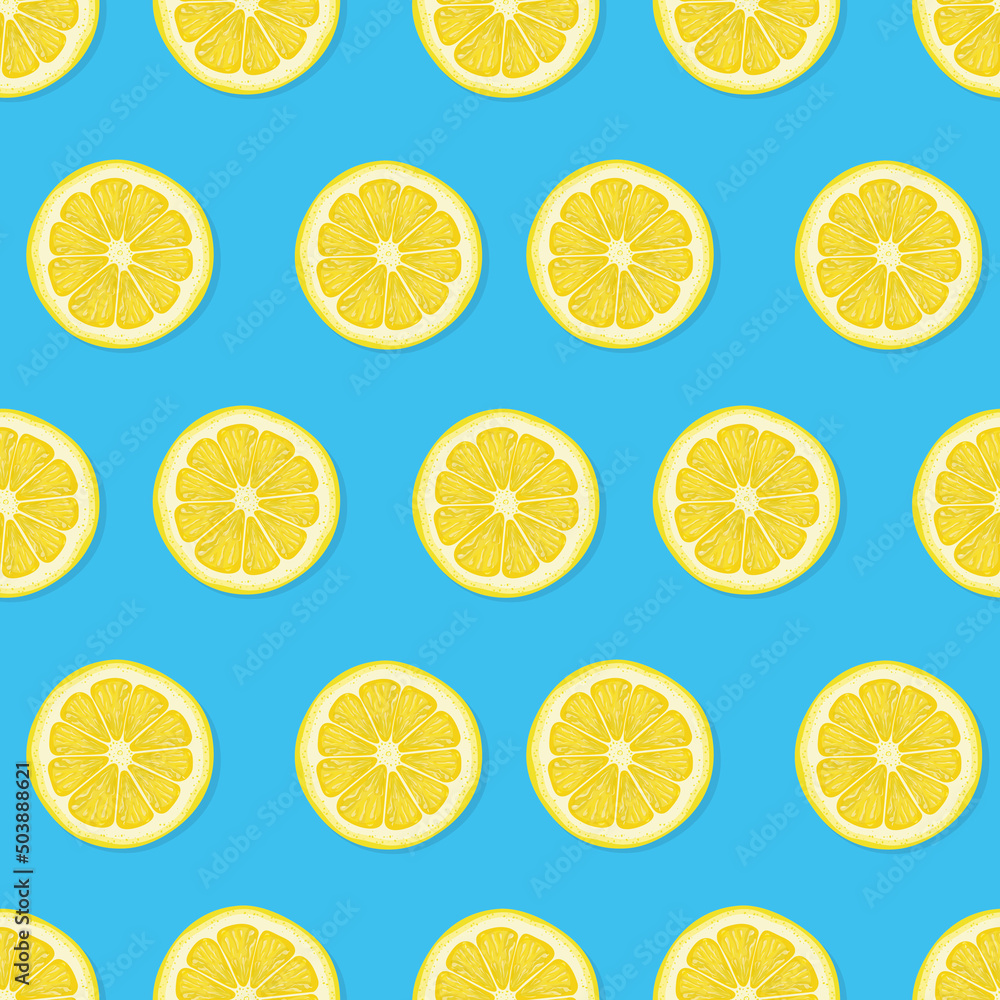  Lemon pattern for bright and juicy mood. Sunny and summer picture