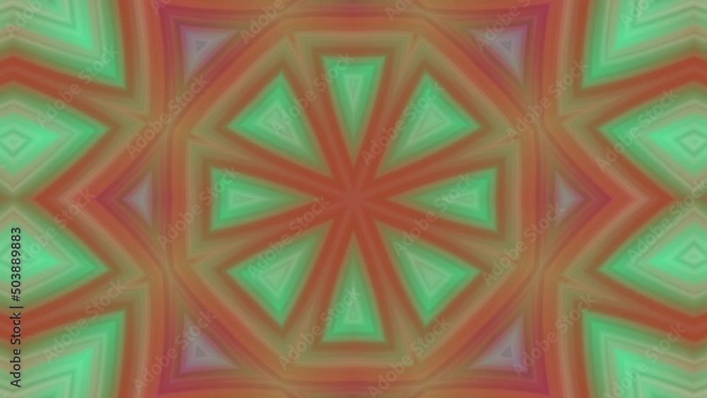 Fast motion kaleidoscope glow background animation