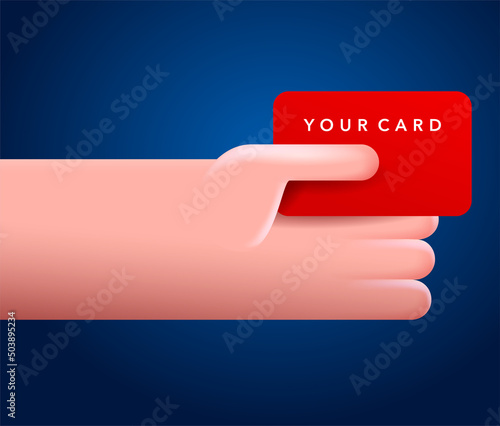 Credit card in hand - template