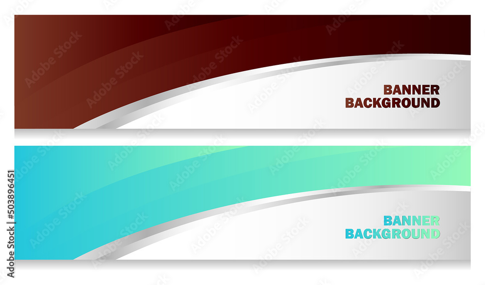 Fototapeta premium Wavy Background Headers Set