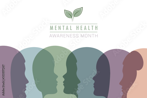 mental health awareness month concept human silhouette psycho therapy