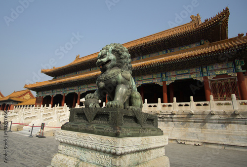 Stone lions in the Forbidden City
