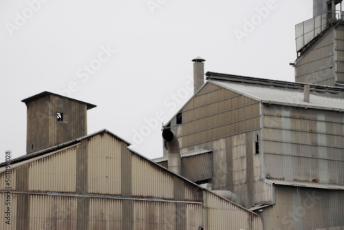 factory building with chimney