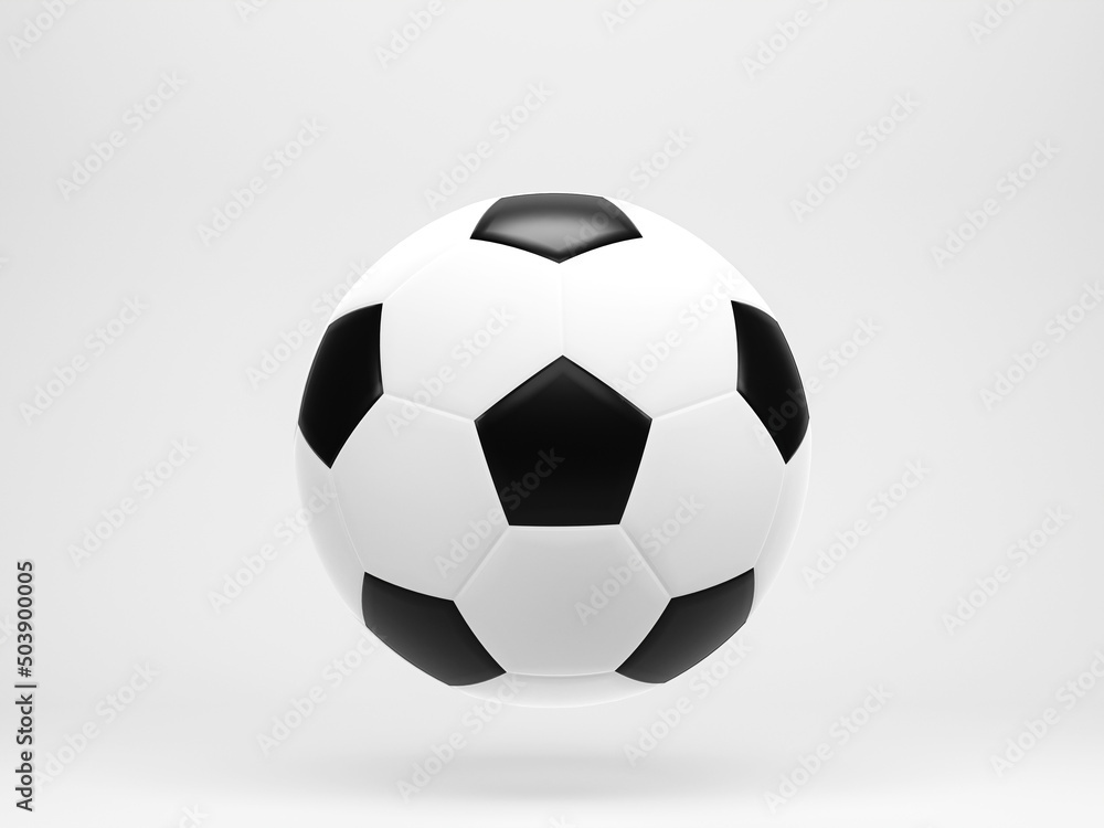 3d rendering, 3d illustration. Soccer ball or football ball isolated on white background