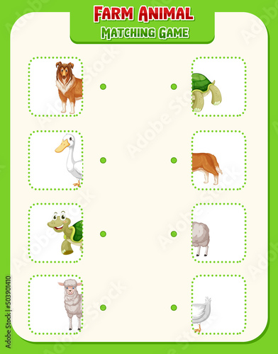 Farm Animal Matching Game