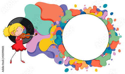 Blank banner with music theme