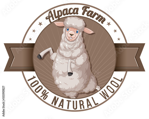 Alpaca farm logo for wool products