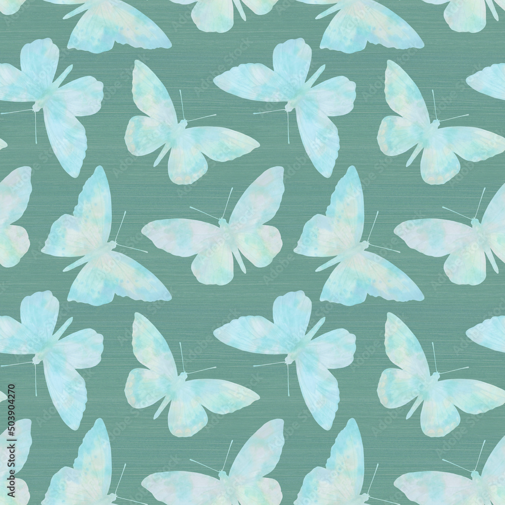 Bright watercolor butterflies collected in a seamless pattern. Botanical ornament on a colored background for design, print, wallpaper, fabric. Bright watercolor butterflies collected in a seamless pattern. Botanical ornament on a colored background for design, print, wallpaper, fabric.