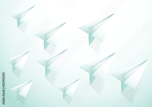 Paper rocket fold - Creative space background Free Vector.