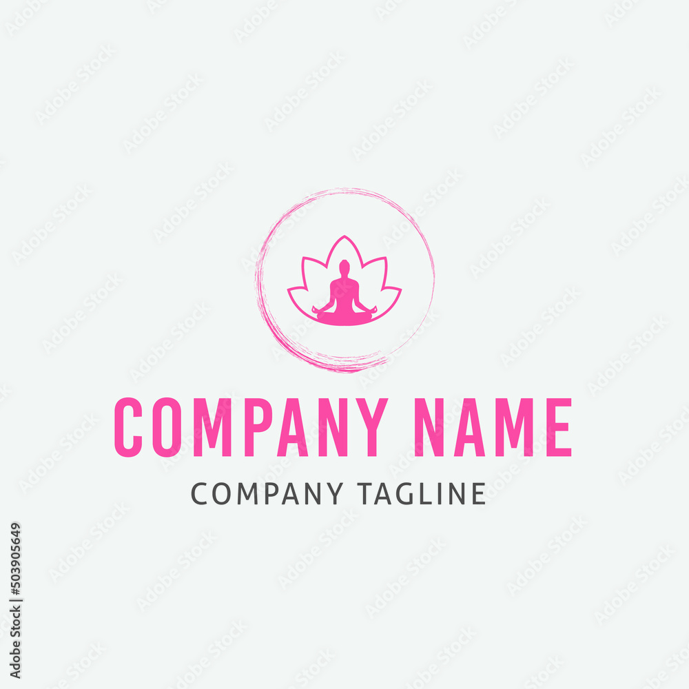 Yoga Lotus Vector Logo Design Yoga Lotus Vector Logo Design