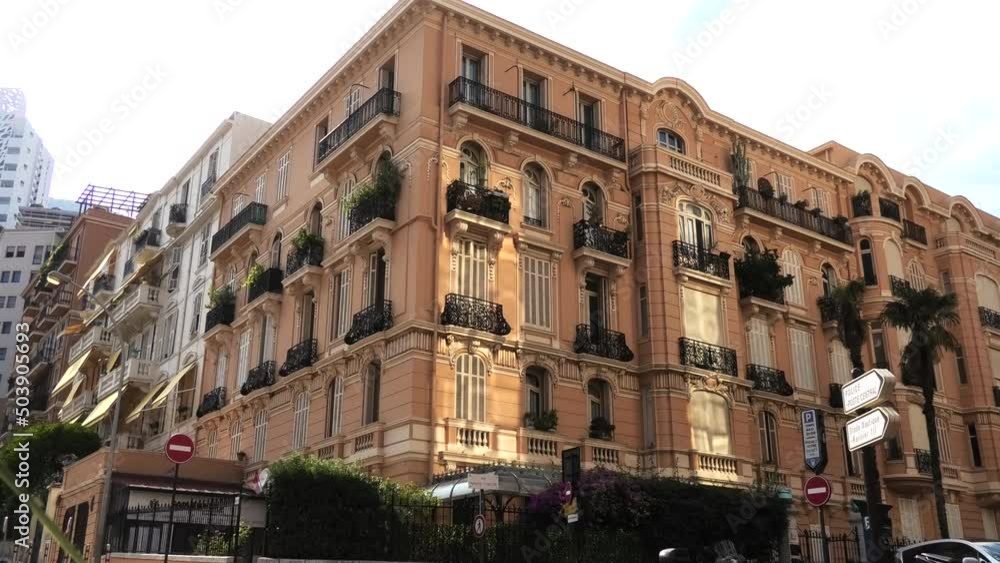 Mansion at the corner of Rue Princesse Florestine and Rue Suffren Reymond in Monaco