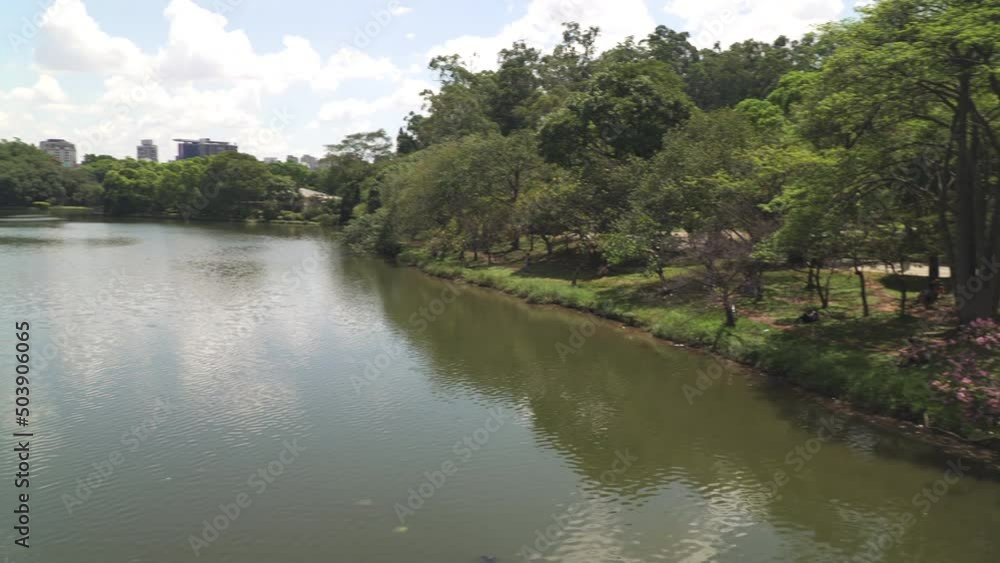 The Ibirapuera park, the largest and the most popular park in Sao Paulo, Brazil The Ibirapuera park, the largest and the most popular park in Sao Paulo, Brazil