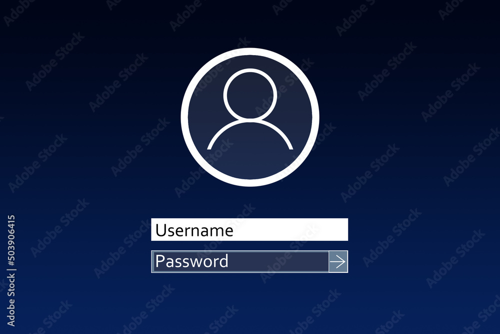 Blocked screen of gadget with line for password, illustration. Cyber security Blocked screen of gadget with line for password, illustration. Cyber security