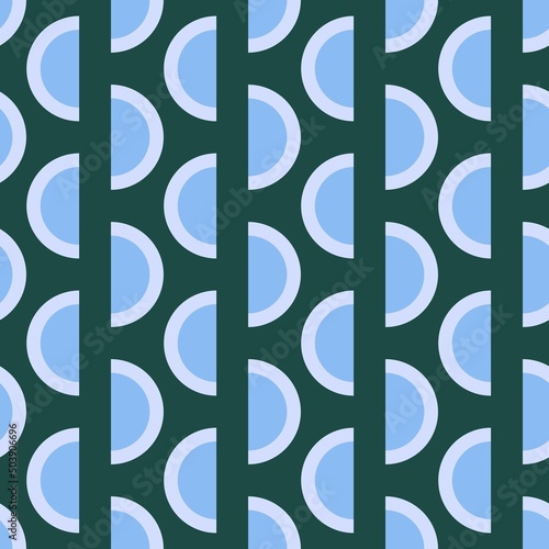Geometric seamless half circle pattern for fabrics and packaging and gifts and cards and linens and kids