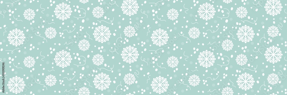 Seamless pattern with snowflakes on blue background for packaging and fabrics Seamless pattern with snowflakes on blue background for packaging and fabrics