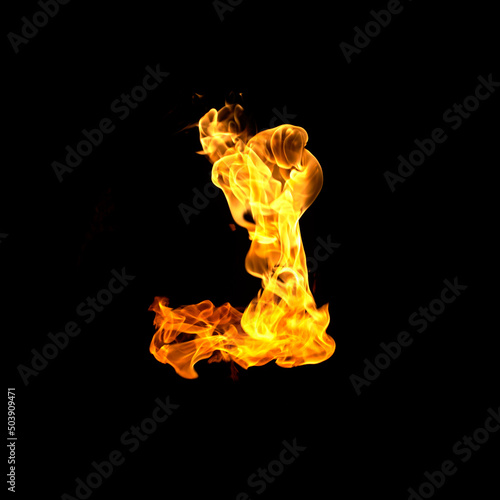 fire frame on black background texture