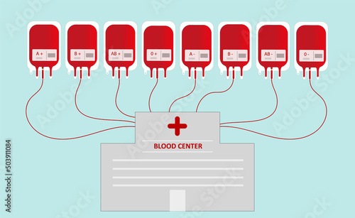 Health care. World Blood Donor Day. Medical banner your blood can save lives. Medical sign on June 14. Vector illustration.