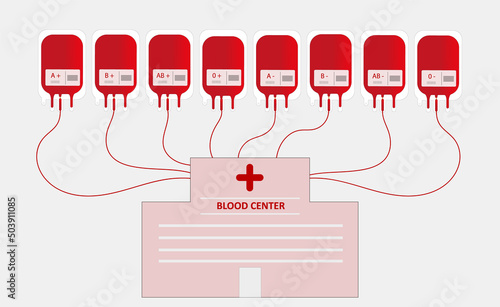 Health care. Droppers with blood. World Blood Donor Day. Medical sign on June 14. Vector illustration.