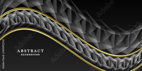 Luxury black silver background vector design