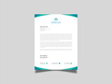 Creative trendy standard blue letterhead template abstract 