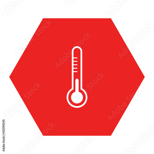 Thermometer und Sechseck