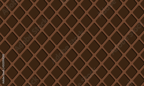 Chocolate waffle background vector illustration