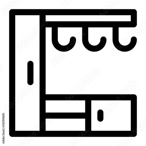 dressing room line icon