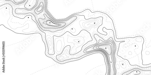 Contour map background. Vector geography scheme and terrain. Topography grid map.