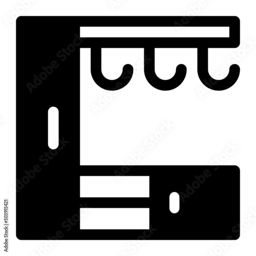 dressing room glyph icon