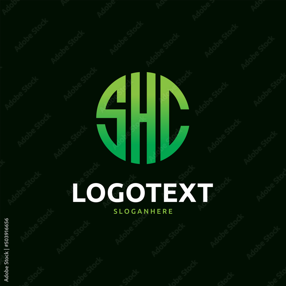 shc Monogram logo, shc Circle font, Round monogram shc letters, three letters logo shc Monogram logo, shc Circle font, Round monogram shc letters, three letters logo