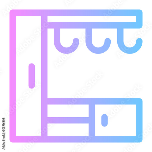 dressing room gradient icon