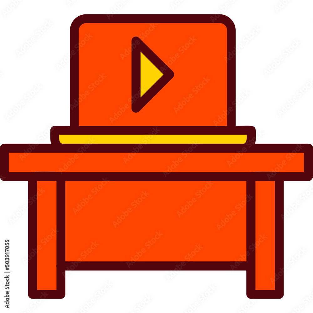 Computer Table Icon Computer Table Icon