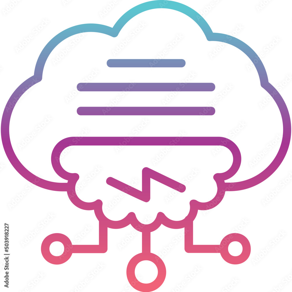 Computing Cloud Icon Computing Cloud Icon