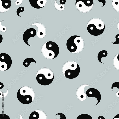 illustration symbol yin yang for background