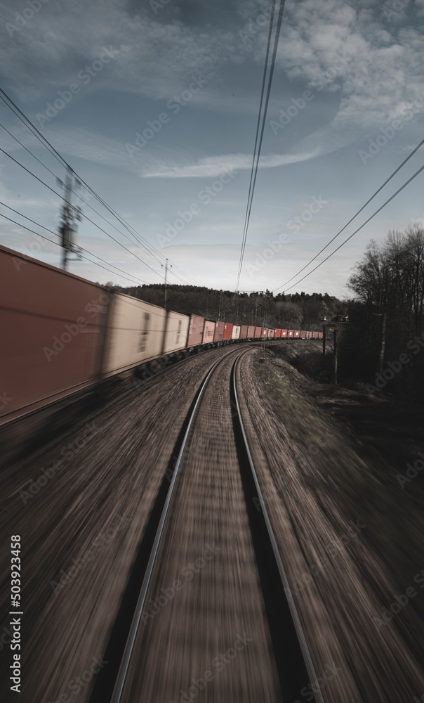 Fototapeta premium train on the railway